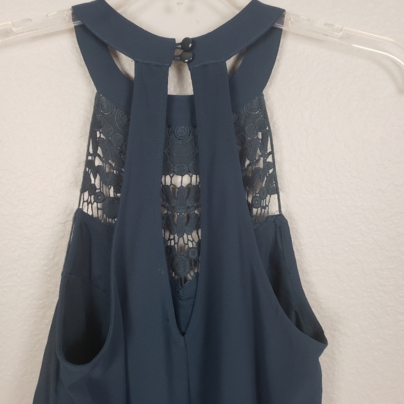 ALTAR'D STATE Halter Mini Dress Dark Teal Sz XS - Picture 4 of 6